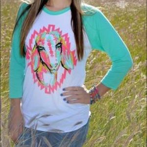 NWT GIRLS GOAT TEE